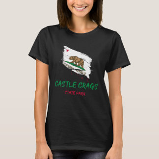 カリフォルニア州キャッスル・クラッグス州立公園 スプラッターフラッグ V Tシャツ