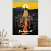 カリフォルニア州キャピトルサクラメントトラベル ポスター (キッチン)