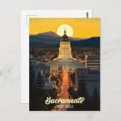 カリフォルニア州キャピトルサクラメントトラベル ポストカード (正面/裏面)
