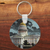 カリフォルニア州キャピトルムーンライトキーチェーン キーホルダー (正面)