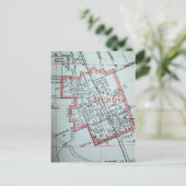 カリフォルニア州ギルロイのヴィンテージマップ ポストカード (スタンド正面)