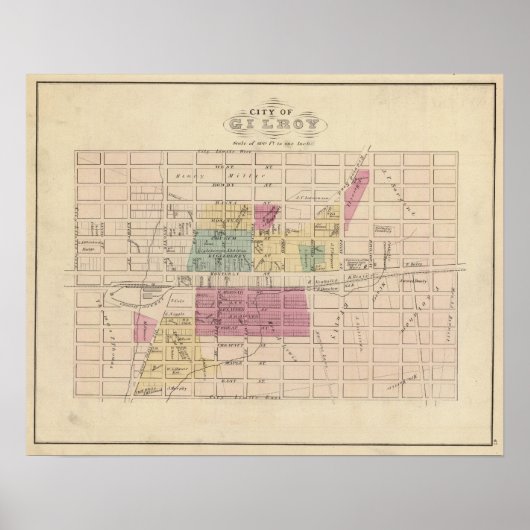 カリフォルニア州ギルロイ ポスター (正面)