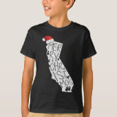 カリフォルニア州クリスマスグラフィック醜いクリスマス汗 Tシャツ (正面)