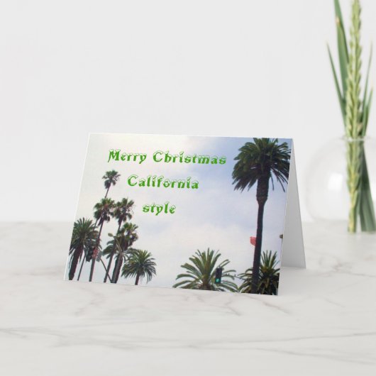 カリフォルニア州クリスマススタイルカード シーズンカード (正面)
