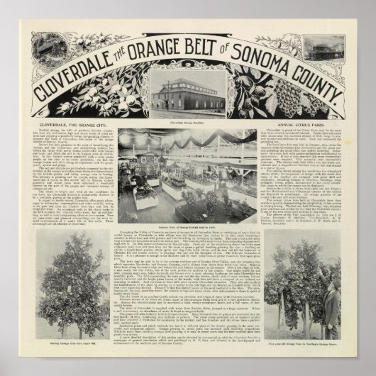 カリフォルニア州クローバーデール ポスター (正面)