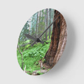 カリフォルニア州グラントグローブのジャイアントセコイアス ラウンド壁時計 (傾斜)