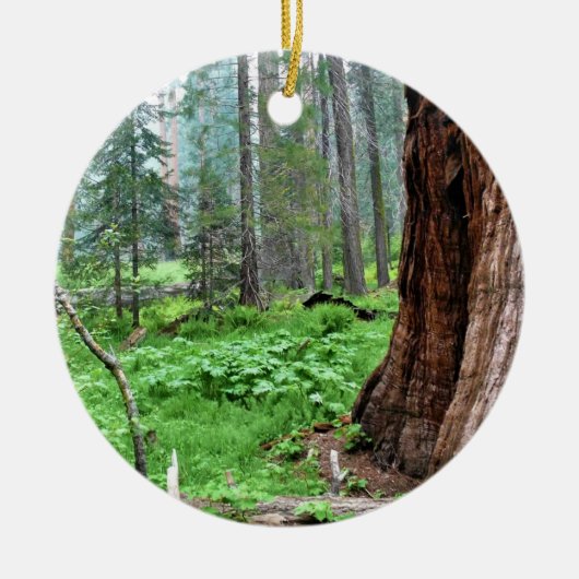 カリフォルニア州グラントグローブのジャイアントセコイア セラミックオーナメント (正面)