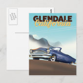 カリフォルニア州グレンデール旅行ポスター ポストカード (正面/裏面)