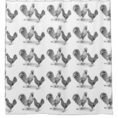 カリフォルニア州グレーの雄鶏とメーン シャワーカーテン (正面)