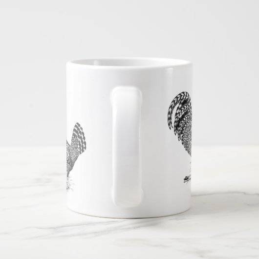 カリフォルニア州グレーの雄鶏とメーン ジャンボコーヒーマグカップ (裏面)