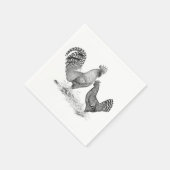 カリフォルニア州グレーの雄鶏とメーン スタンダードカクテルナプキン (角)