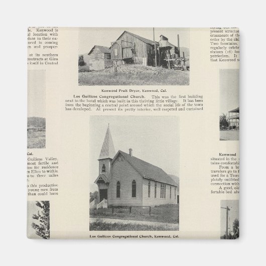 カリフォルニア州ケンウッド マグネット (正面)