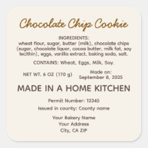 カリフォルニア州コテージ・フード・ロー チョコチップクッキー