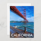カリフォルニア州ゴールデンゲートブリッジ ポストカード (正面/裏面)
