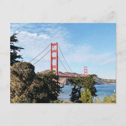 カリフォルニア州ゴールデンゲートブリッジ ポストカード (正面)