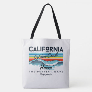 カリフォルニア州ゴールデンコーストパーフェクトウェーブ トートバッグ