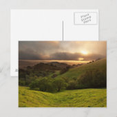 カリフォルニア州ゴールデンフォギーの夕日 ポストカード (正面/裏面)