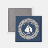 カリフォルニア州サウサリート州旗 マグネット (正面/裏面)