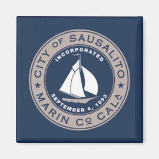 カリフォルニア州サウサリート州旗 マグネット (正面)