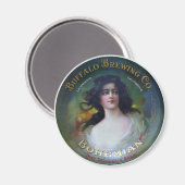 カリフォルニア州サクラメントにあるバッファロー・ブルーイング・カンパニー マグネット (正面/裏面)