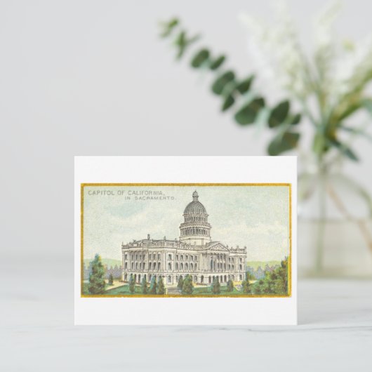 カリフォルニア州サクラメントの首都建物 ポストカード (スタンド正面)