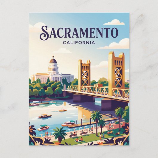 カリフォルニア州サクラメント ポストカード (正面)