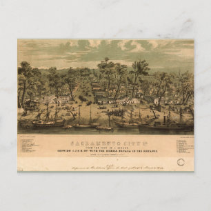 カリフォルニア州サクラメント(1850) ポストカード