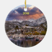 カリフォルニア州サブリナ湖 セラミックオーナメント (裏面)