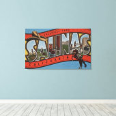 カリフォルニア州サリナス – ラージレターのシーン – 馬 キャンバスプリント (インサイチュ (ウッドフロア))