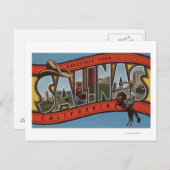 カリフォルニア州サリナス – ラージレターのシーン – 馬 ポストカード (正面/裏面)