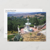 カリフォルニア州サンシメオンのハースト城から眺める ポストカード (正面/裏面)