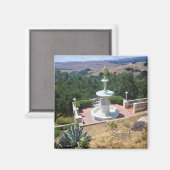 カリフォルニア州サンシメオンのハースト城から眺める マグネット (正面/裏面)