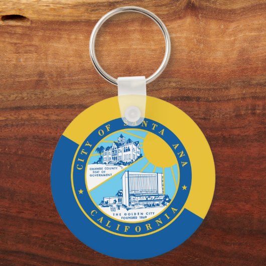 カリフォルニア州サンタアナ州旗 キーホルダー (正面)
