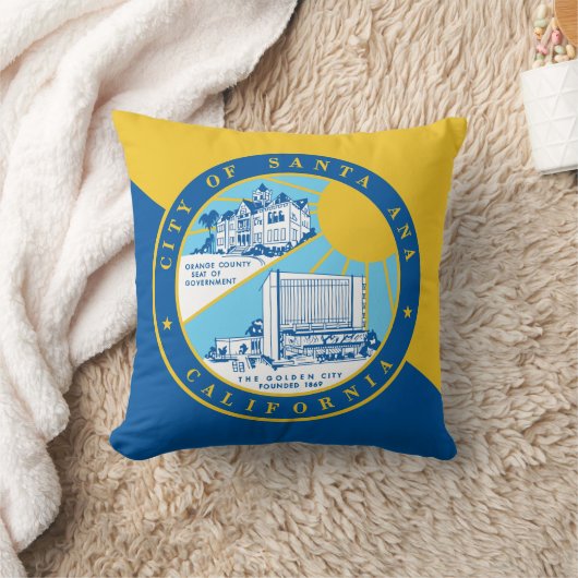 カリフォルニア州サンタアナ州旗 クッション (ブランケット)