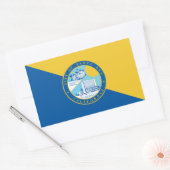 カリフォルニア州サンタアナ州旗 長方形シール (封筒)