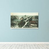 カリフォルニア州サンタクララアベアラメダの空中表示 キャンバスプリント (インサイチュ (ウッドフロア))