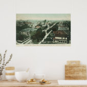 カリフォルニア州サンタクララアベアラメダの空中表示 ポスター (キッチン)