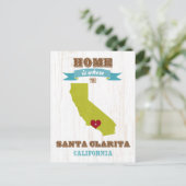 カリフォルニア州サンタクラリータの地図 – ホームは ポストカード (スタンド正面)