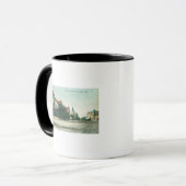 カリフォルニア州サンタクルスアベニューロスカトスの景色 マグカップ (正面左)