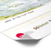 カリフォルニア州サンタクルーズからの眺め ポスター (角)