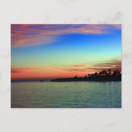 カリフォルニア州サンタクルーズにあるライトハウスポイント ポストカード (正面)