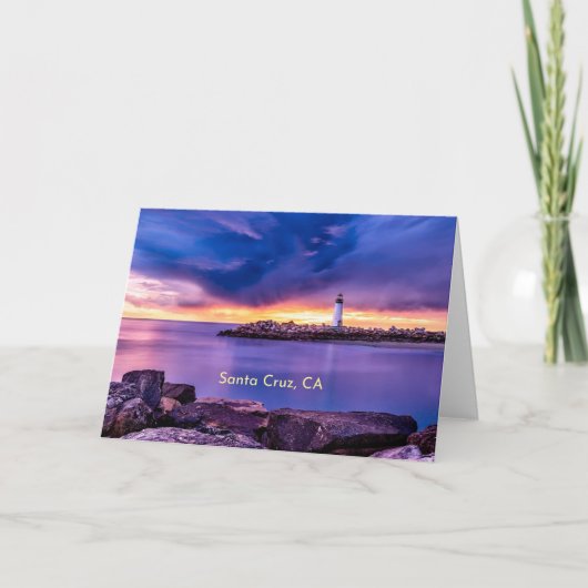 カリフォルニア州サンタクルーズにある灯台 カード (正面)