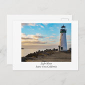 カリフォルニア州サンタクルーズにある灯台 ポストカード (正面/裏面)