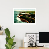 カリフォルニア州サンタクルーズのコーストドライブヴィンテージ ポスター (ホームオフィス)