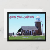 カリフォルニア州サンタクルーズのスティームレーンにある灯台 ポストカード (正面/裏面)