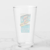 カリフォルニア州サンタクルーズサーフィン/トラベルピントグラス タンブラーグラス (裏面)