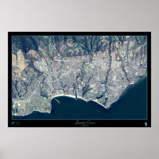 カリフォルニア州サンタクルーズ衛星ポスター ポスター (正面)