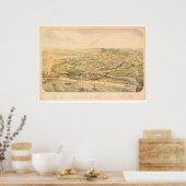 カリフォルニア州サンタクルーズ。パノラママップ(1586A) – 復元 ポスター (キッチン)