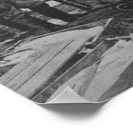 カリフォルニア州サンタクルーズ – フィッシャーマンズワーフシーン ポスター (角)