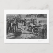 カリフォルニア州サンタクルーズ – フィッシャーマンズワーフシーン ポストカード (正面)